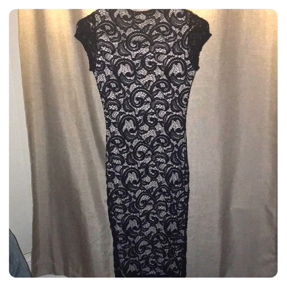 Black Lace Long Dress